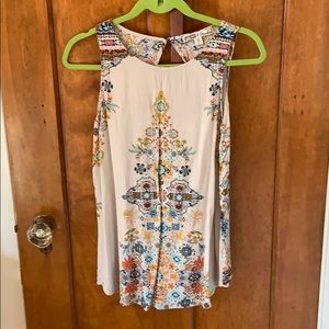 Gypsies & Moondust patterned sleeveless blouse